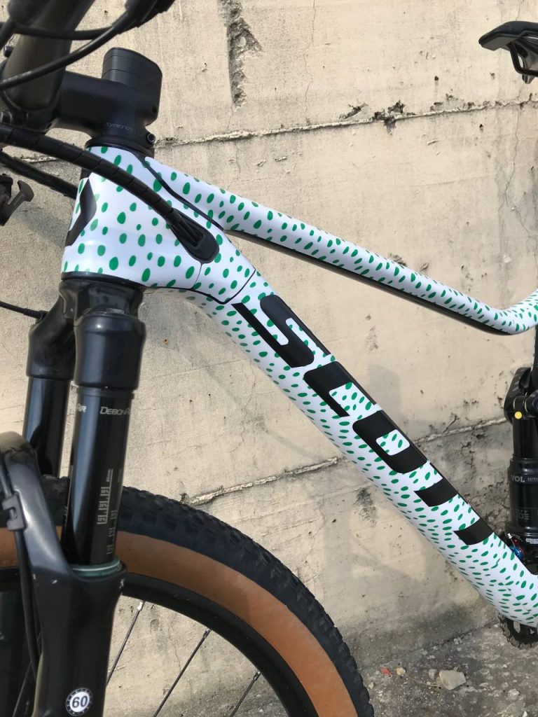 Ridewrap Kit Adesivi Protezione Telaio Hardtail MTB, Argento